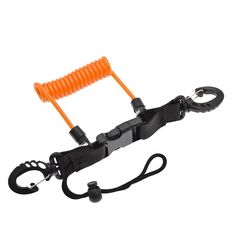 Telecamera subacquea TPU molla in acciaio filo corda retrattile anti-perdita, colore: arancione