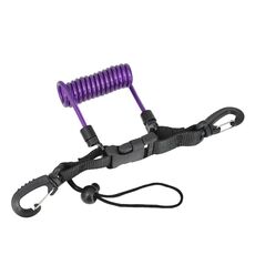 Fotocamera subacquea TPU molla in acciaio filo corda retrattile anti-perdita, colore: viola trasparente