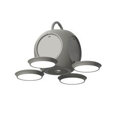 HX123 Torcia elettrica pieghevole portatile Luce da campeggio Luce portatile per esterni senza fili per l'atmosfera (grigio)