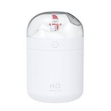 Umidificatore da tavolo a forma di pupazzo di neve da 500 ml, USB, grande capacità, luce ambientale colorata, umidificatore d'aria (白色)