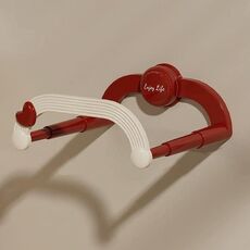 Mensola telescopica con ventosa per lavabo (rosso)