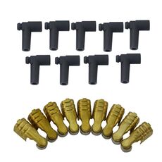 18 pezzi/set manicotto in gomma morsetto in acciaio inox connettore bobina di accensione accessori