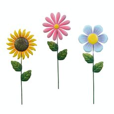 3 pezzi / set decorazione esterna per prato e patio inserti in ferro per fiori