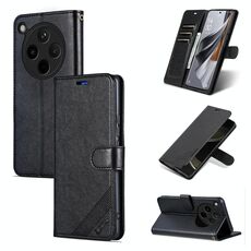 Per OPPO Find X8 AZNS Custodia in pelle con texture in pelle di pecora (nero)