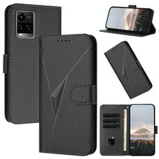 Per vivo Y33s 4G Custodia in pelle con fibbia a motivo triangolare (nero)