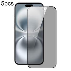 Per iPhone 16 Plus 5 pezzi DUX DUCIS 0,33 mm 9H pellicola in vetro temperato anti-spia HD in alluminio ad alta resistenza