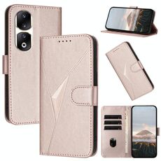 Per Honor 90 Pro Custodia in pelle con fibbia a motivo triangolare (oro rosa)