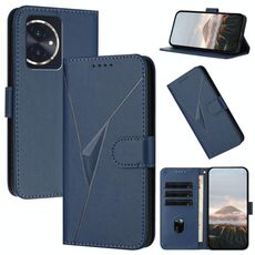 Custodia per telefono in pelle con fibbia a motivo triangolare per Honor 100 (blu reale)