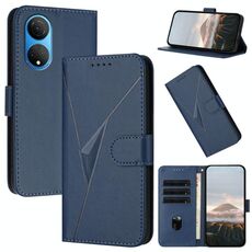 Per Honor X7 4G / Play 30 Plus Custodia in pelle con fibbia a motivo triangolare (blu reale)