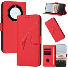 Per Honor X9a / Magic5 Lite / X40 Custodia per telefono in pelle con fibbia a motivo triangolare (rosso)