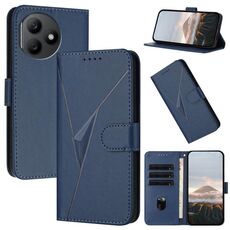 Per Honor X50i+ Custodia per telefono in pelle con fibbia a motivo triangolare (blu reale)