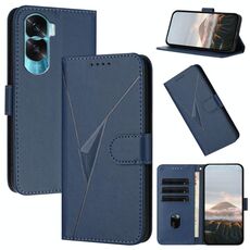 Per Honor X50i / Honor 90 Lite Custodia in pelle con fibbia a motivo triangolare (blu reale)