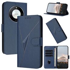 Per Honor X50 / Honor X9b Custodia per telefono in pelle con fibbia a motivo triangolare (blu reale)
