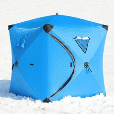 Tenda da pesca invernale calda antivento, tenda da campeggio ispessita, dimensioni: 1,45x1,45x1,6 m singola (azzurro cielo)