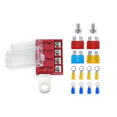Blocco fusibile terminale batteria protezione accensione RV Yacht a 4 vie, specifiche: due