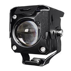 Faro LED per moto da 20 W, lente ausiliaria, luce fendinebbia bicolore (giallo vicino + bianco lontano)