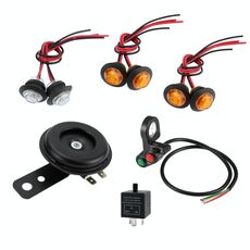 Kit clacson LED indicatori di direzione per moto ATV 3 in 1