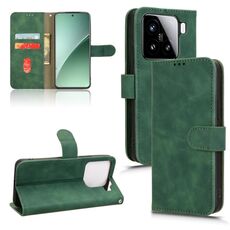 Per Xiaomi 15 Pro Custodia in pelle magnetica con chiusura magnetica (verde)