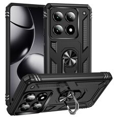 Per Xiaomi 14T Pro Custodia antiurto in TPU + PC con supporto (nero)