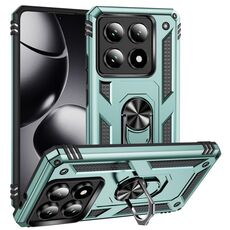 Per Xiaomi 14T Pro Custodia antiurto in TPU + PC con supporto (verde scuro)