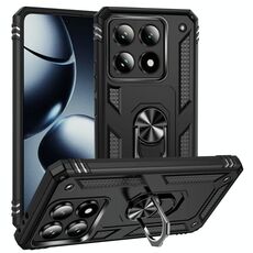 Per Xiaomi 14T Custodia antiurto in TPU + PC con supporto (nero)