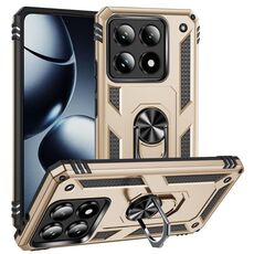 Per Xiaomi 14T Custodia antiurto in TPU + PC con supporto (oro)