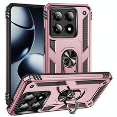 Per Xiaomi 14T Custodia antiurto in TPU + PC con supporto (oro rosa)