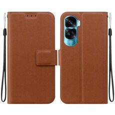 Per Honor 90 Lite Custodia per telefono in pelle con fibbia magnetica ultra sottile (marrone)
