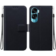 Per Honor 90 Lite Custodia per telefono in pelle con fibbia magnetica ultra sottile (nero)