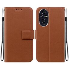 Per Honor 200 Custodia per telefono in pelle con fibbia magnetica ultrasottile (marrone)