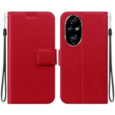 Per Honor 200 Pro Custodia per telefono in pelle con fibbia magnetica ultra sottile (rosso)