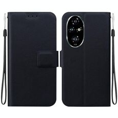 Per Honor 200 Pro Custodia per telefono in pelle con fibbia magnetica ultra sottile (nero)