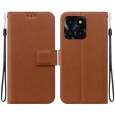Per Honor X6a Custodia per telefono in pelle con fibbia magnetica ultra sottile (marrone)