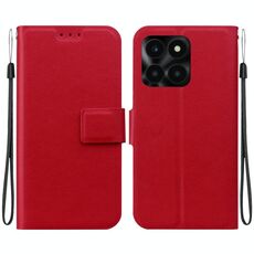 Per Honor X6a Custodia per telefono in pelle con fibbia magnetica ultra sottile (rosso)