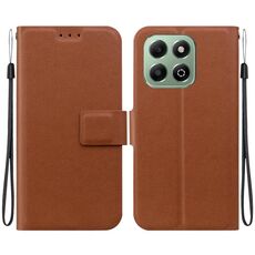 Per Honor X6b Custodia per telefono in pelle con fibbia magnetica ultra sottile (marrone)