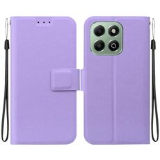 Per Honor X6b Custodia per telefono in pelle con fibbia magnetica ultra sottile (viola)