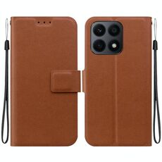 Per Honor X8a Custodia per telefono in pelle con fibbia magnetica ultra sottile (marrone)