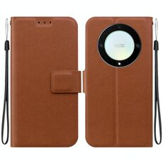 Per Honor X9a Custodia per telefono in pelle con fibbia magnetica ultra sottile (marrone)