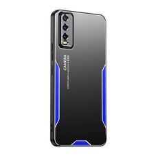 Per vivo Y70s Blade Series TPU Hybrid Metal Phone Case (Blu)