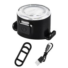 Luce posteriore per bicicletta USB ad alta luminosità Luce anteriore MTB Luce di avvertimento di sicurezza per guida notturna Attrezzatura per ciclismo (bianca)