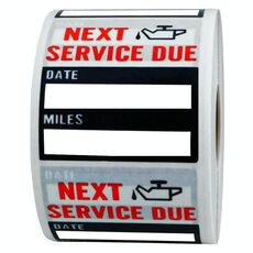 Adesivo per finestra promemoria cambio olio/manutenzione auto (100 pezzi/rotolo)