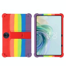 Per TCL TAB 11 Gen 2 Custodia protettiva antiurto in silicone per tablet con supporto (color arcobaleno)