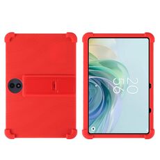 Per TCL TAB 11 FE Custodia protettiva antiurto in silicone per tablet con supporto (rosso)