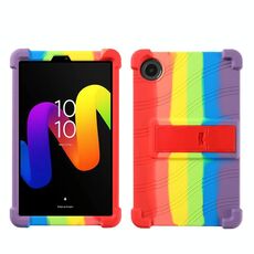 Per TCL Tab 8 Gen 2 Custodia protettiva antiurto in silicone per tablet con supporto (colore arcobaleno)
