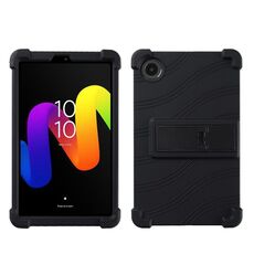 Per TCL Tab 8 Gen 2 Custodia protettiva antiurto in silicone per tablet con supporto (nero)