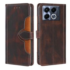 Per Infinix Note 40 5G Custodia in pelle con fibbia magnetica Skin Feel (marrone)
