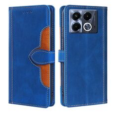 Per Infinix Note 40 5G Custodia in pelle con fibbia magnetica Skin Feel (blu)