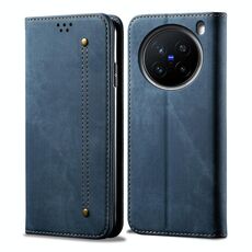 Per vivo X200 Pro Denim Texture Flip Custodia in pelle per telefono (blu)
