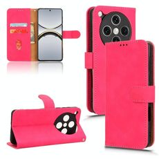 Per OPPO Find X8 Pro Custodia in pelle magnetica con chiusura magnetica (rosso rosa)