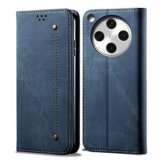 Per OPPO Find X8 Pro Denim Texture Casual Style Custodia in pelle con flip orizzontale (blu)